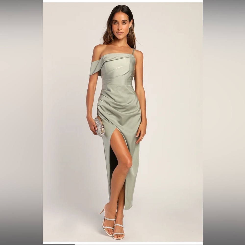 Lulus sage green formal dress